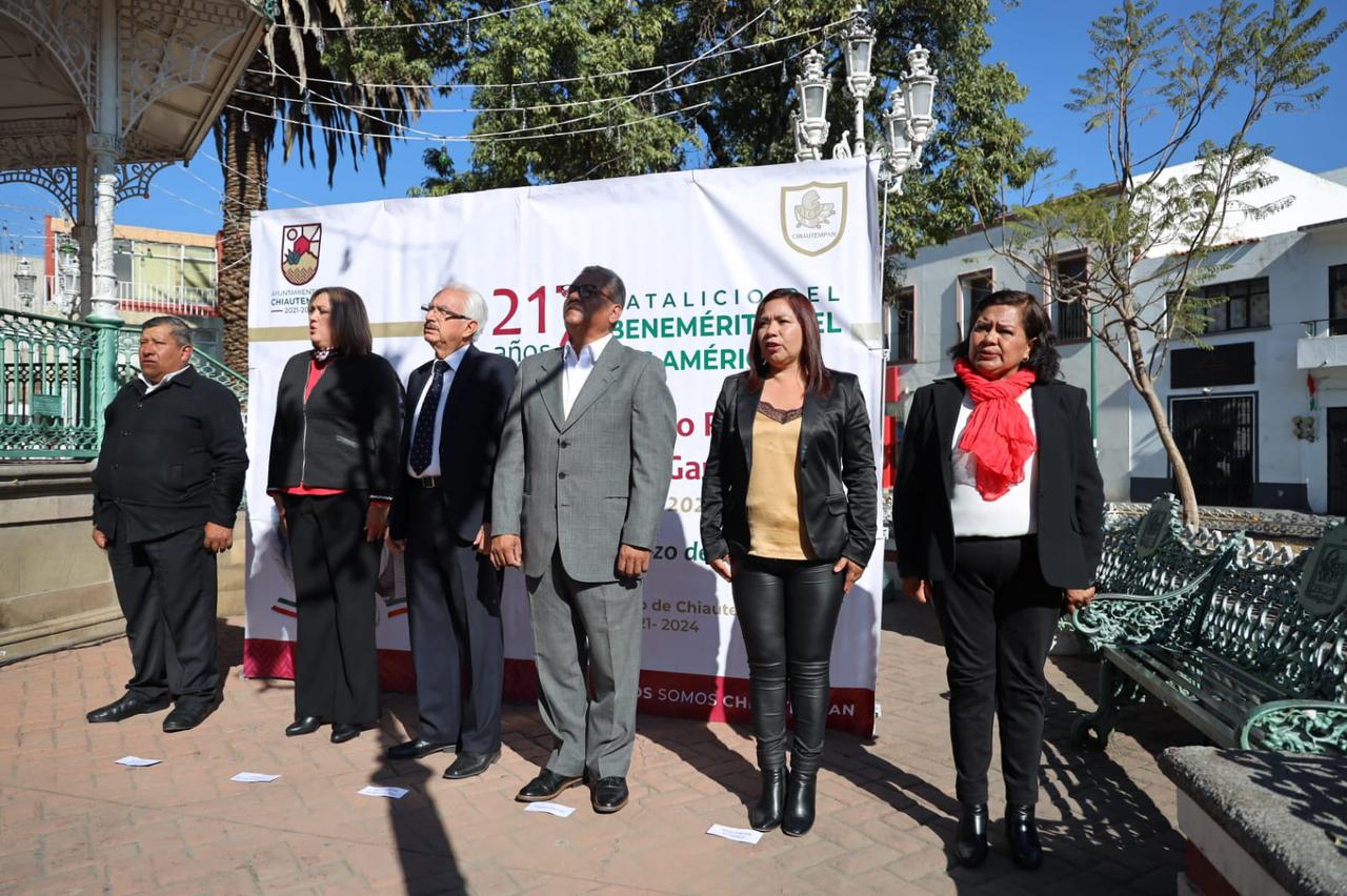 Conmemora Ayuntamiento de Chiautempan natalicio de Benito Juárez